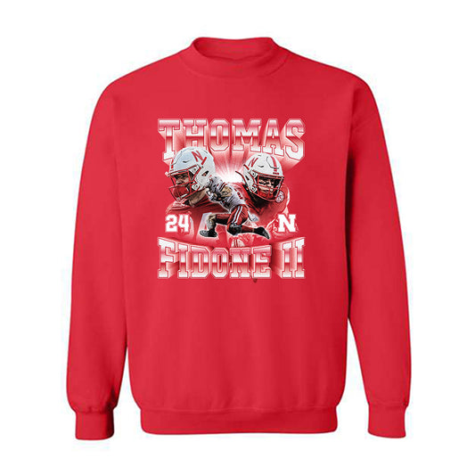 Nebraska - NCAA Football : Thomas Fidone II - Crewneck Sweatshirt Player Collage