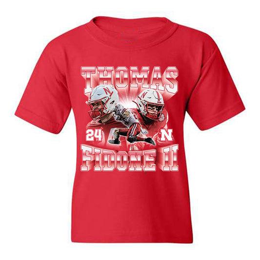 Nebraska - NCAA Football : Thomas Fidone II - Youth T-Shirt Player Collage