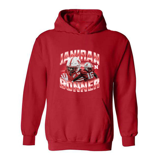 Nebraska - NCAA Football : Janiran Bonner - Hooded Sweatshirt Player Collage