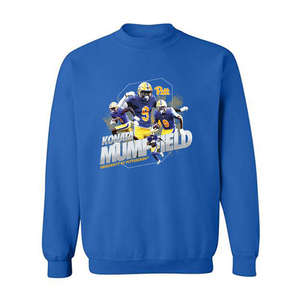 Pittsburgh - NCAA Football : Konata Mumpfield - Crewneck Sweatshirt Player Collage