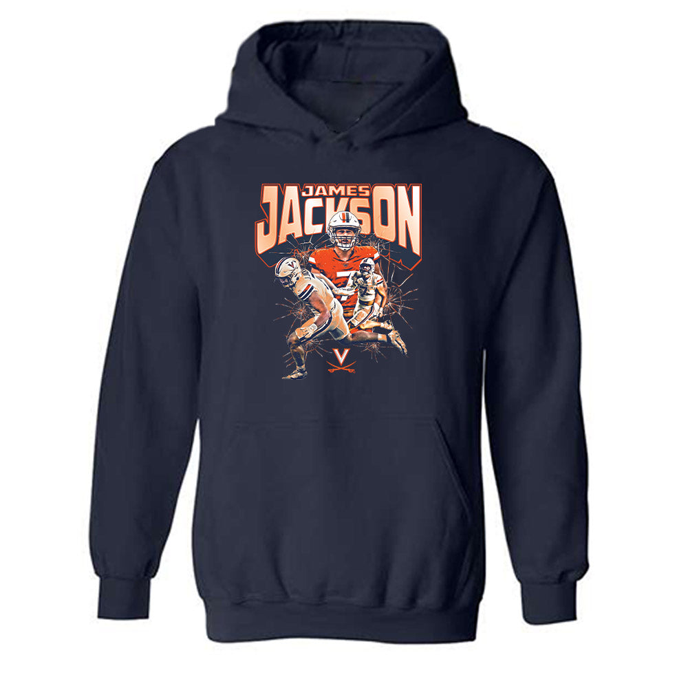 Virginia - NCAA Football : James Jackson - Player Collage Hooded Sweatshirt