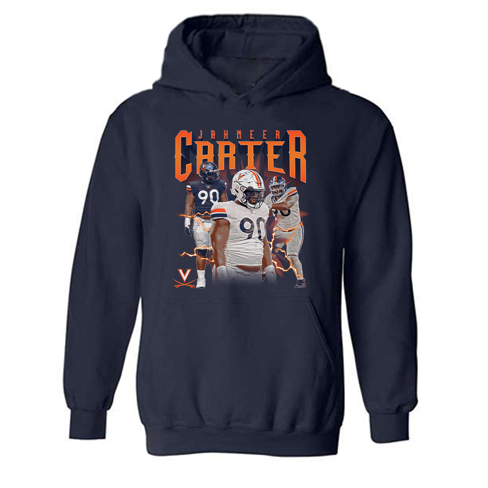 Virginia - NCAA Football : Jahmeer Carter - Player Collage Hooded Sweatshirt