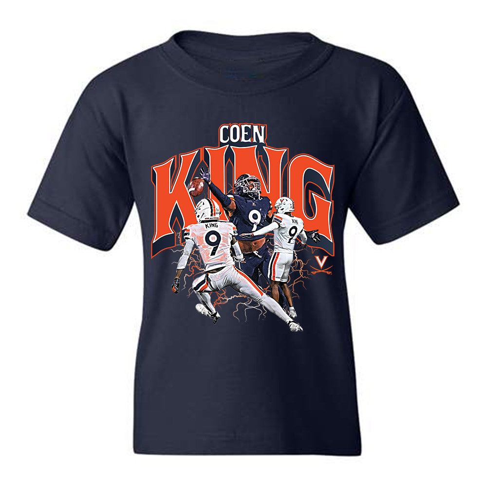 Virginia - NCAA Football : Coen King - Youth T-Shirt Player Collage