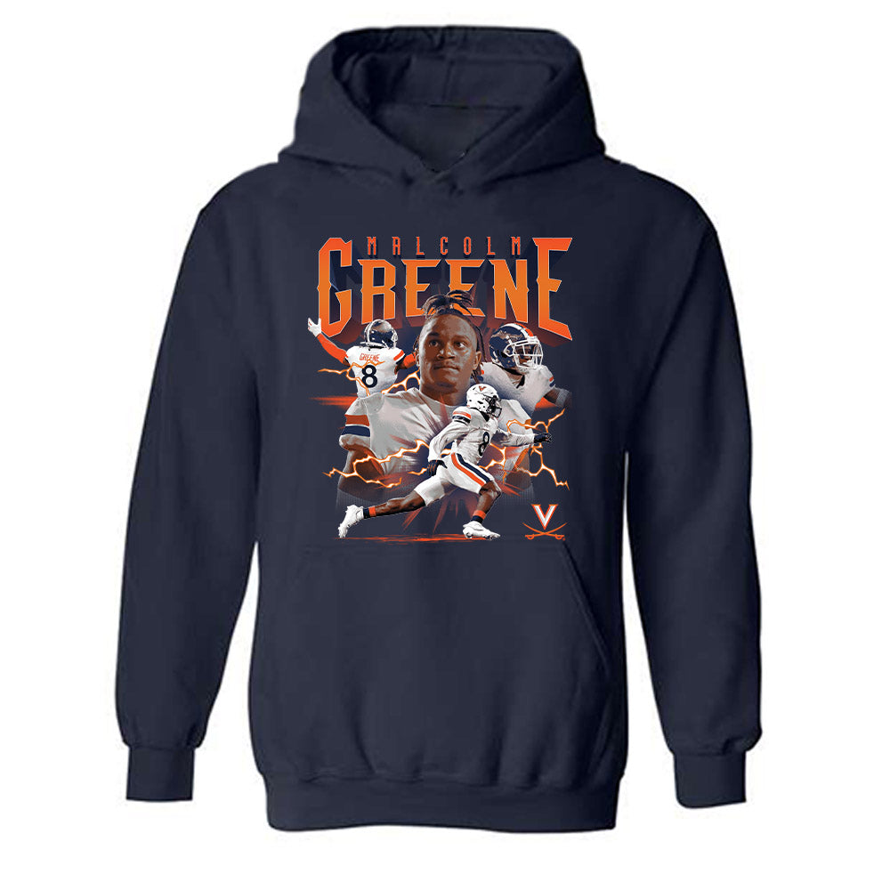 Virginia - NCAA Football : Malcolm Greene - Player Collage Hooded Sweatshirt