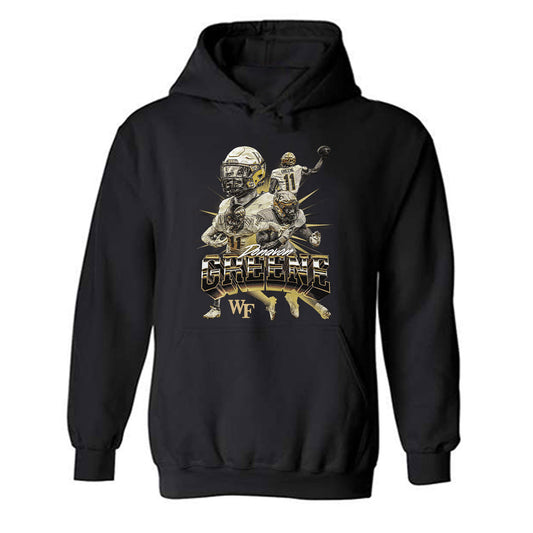 Wake Forest - NCAA Football : Donavon Greene - Player Collage Hooded Sweatshirt