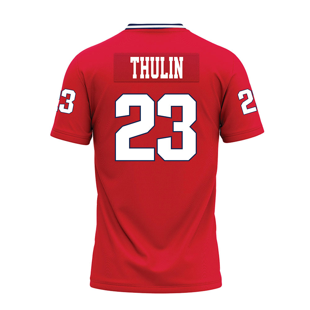 Dayton - NCAA Football : Ethan Thulin - Red Premium Football Jersey