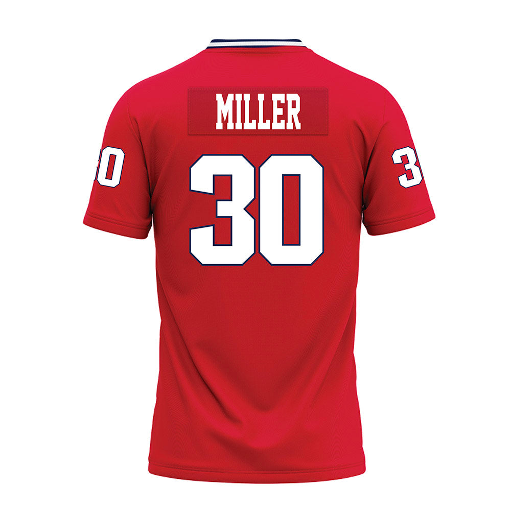 Dayton - NCAA Football : Logan Miller - Red Premium Football Jersey