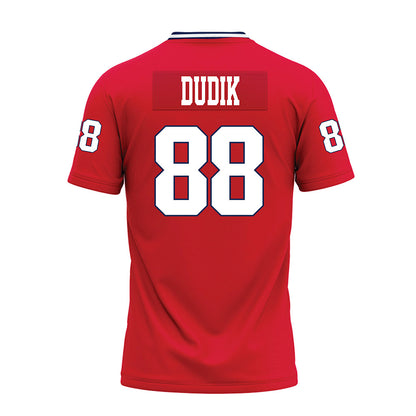 Dayton - NCAA Football : Noah Dudik - Red Premium Football Jersey