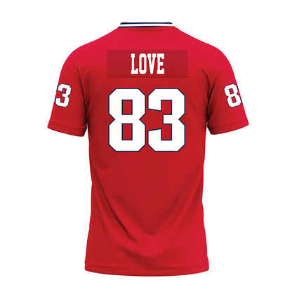 Dayton - NCAA Football : Josiah Love - Red Premium Football Jersey