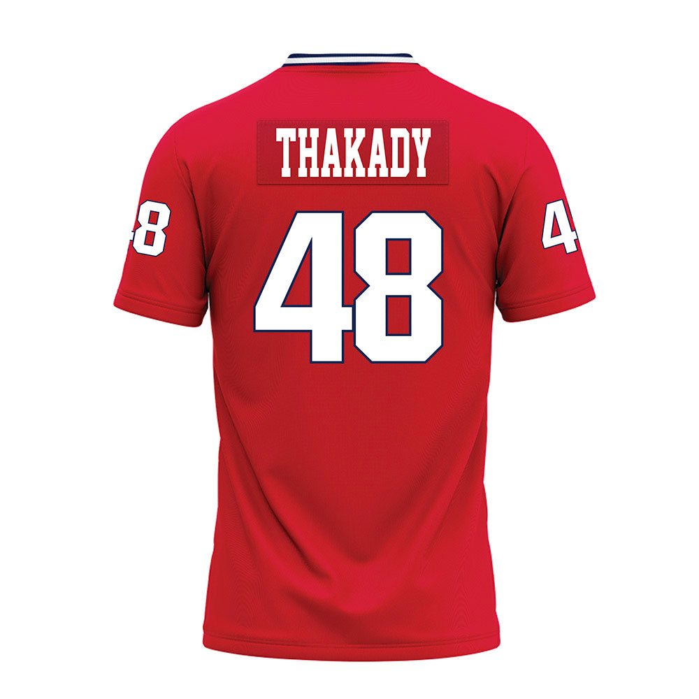 Dayton - NCAA Football : Tommy Thakady - Red Premium Football Jersey-1