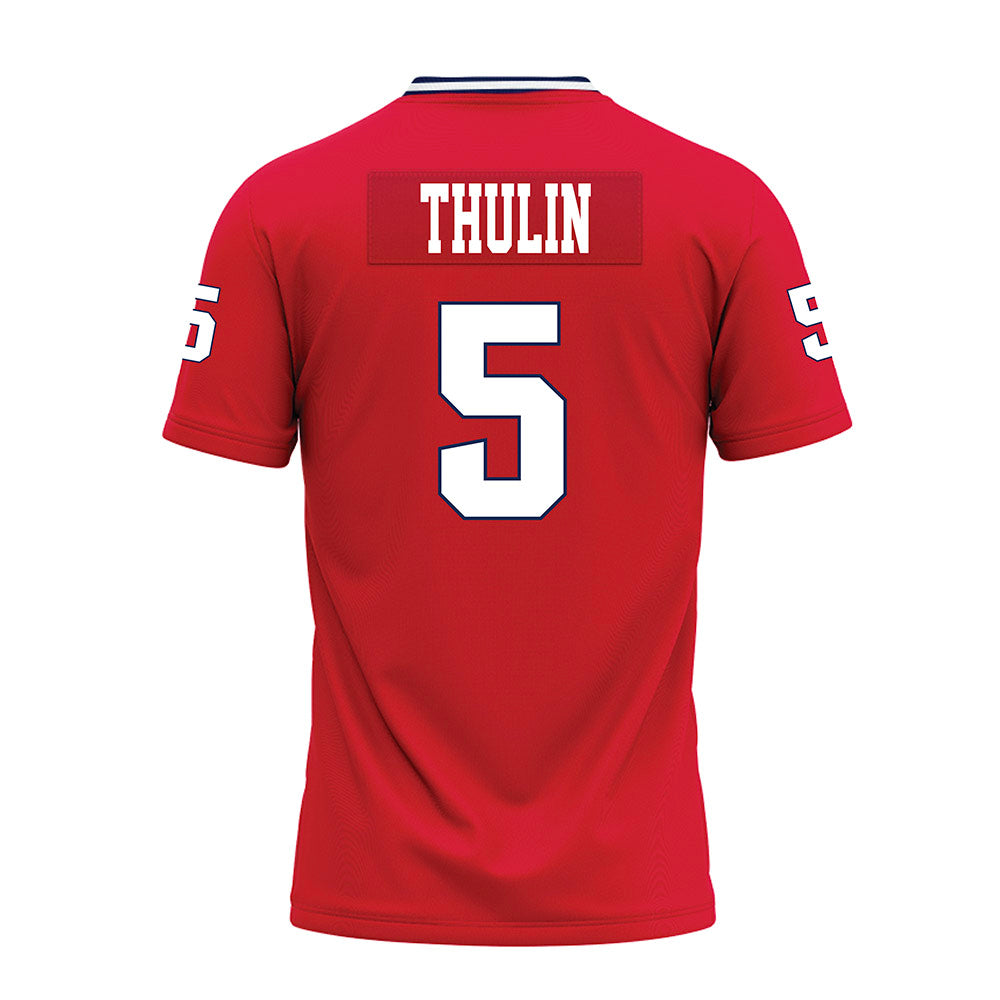 Dayton - NCAA Football : Ethan Thulin - Red Premium Football Jersey-1