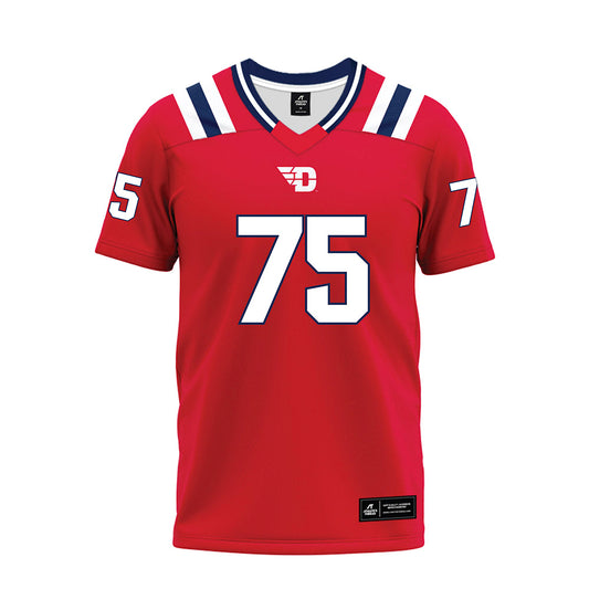 Dayton - NCAA Football : MIrko Jaksic - Red Premium Football Jersey