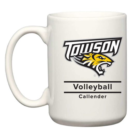 Towson - NCAA Women's Volleyball : Sarah Callender - Coffee Mug-0