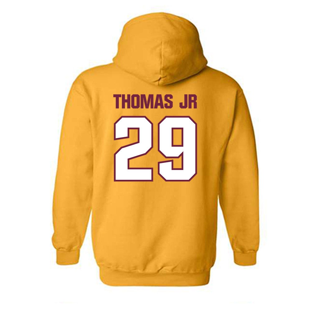 Central Michigan - NCAA Football : Andre Thomas Jr - Classic Shersey Hooded Sweatshirt-1