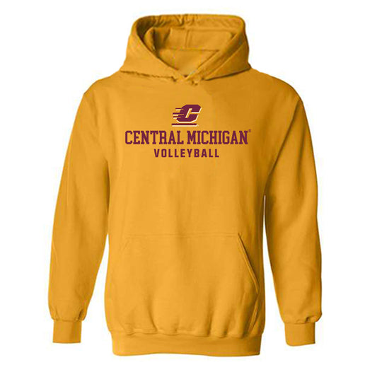Central Michigan - NCAA Women's Volleyball : Abby Olin - Classic Shersey Hooded Sweatshirt-0