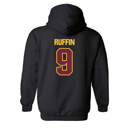 Central Michigan - NCAA Football : Justin Ruffin - Classic Shersey Hooded Sweatshirt-1