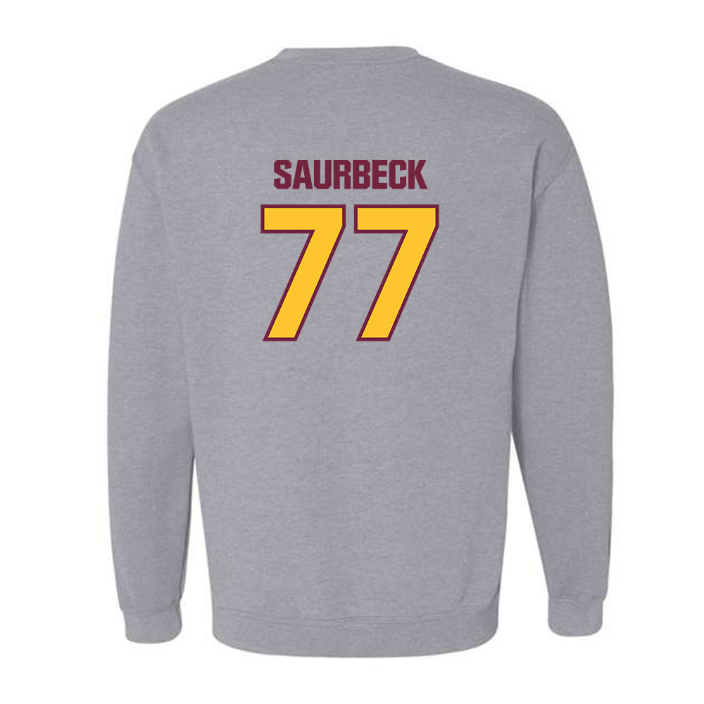 Central Michigan - NCAA Football : Jacob Saurbeck - Classic Shersey Crewneck Sweatshirt-1