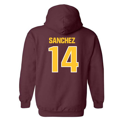 Central Michigan - NCAA Football : Fernando Sanchez - Classic Shersey Hooded Sweatshirt-1