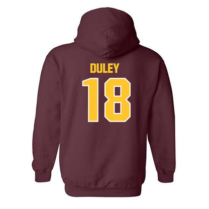 Central Michigan - NCAA Football : Declan Duley - Classic Shersey Hooded Sweatshirt-1