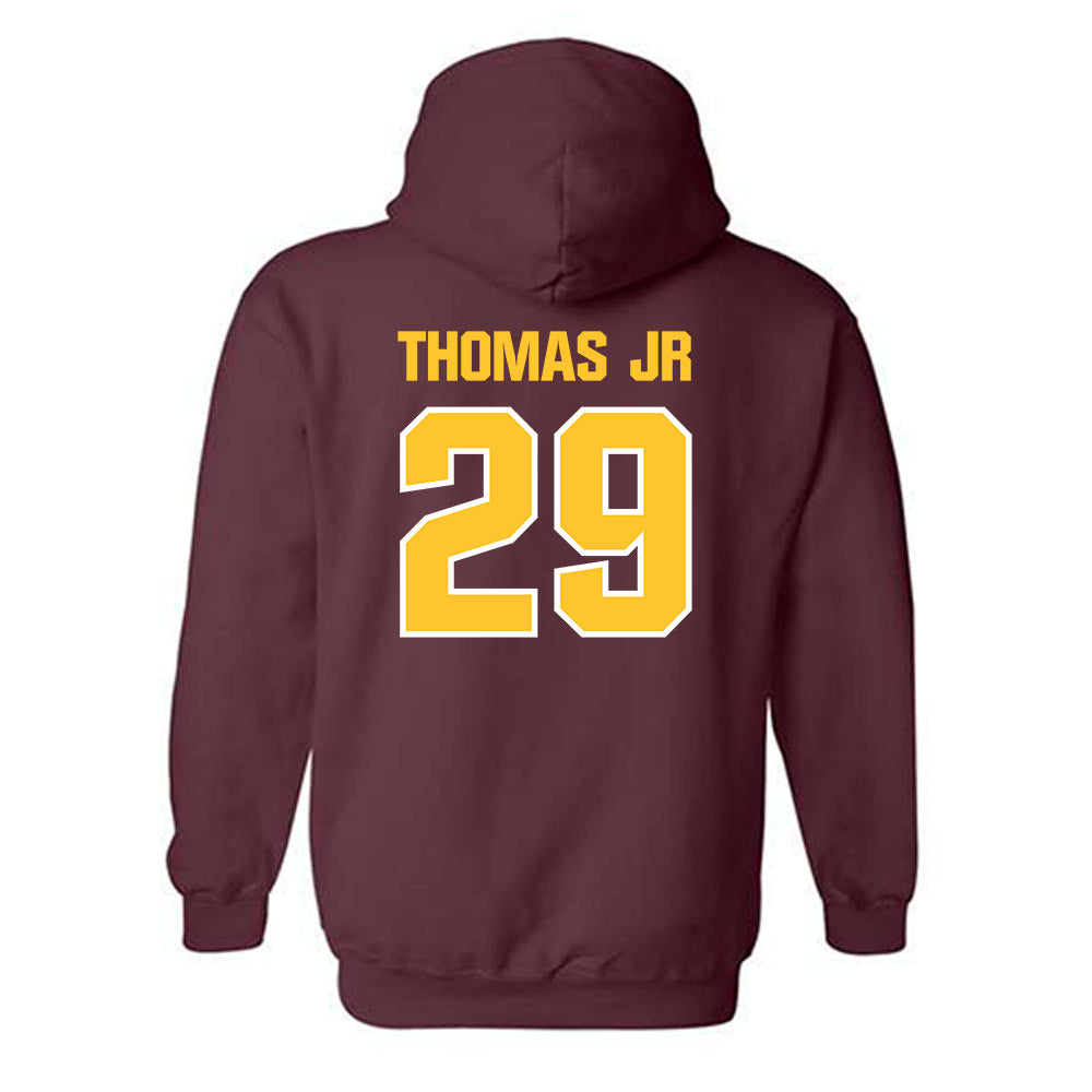 Central Michigan - NCAA Football : Andre Thomas Jr - Classic Shersey Hooded Sweatshirt-1
