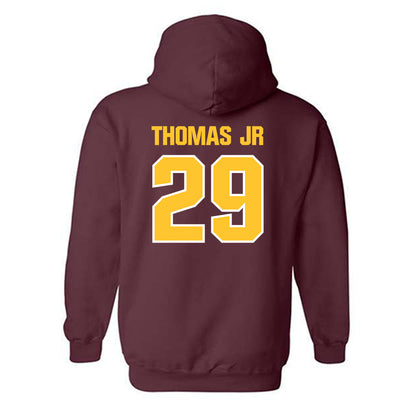 Central Michigan - NCAA Football : Andre Thomas Jr - Classic Shersey Hooded Sweatshirt-1