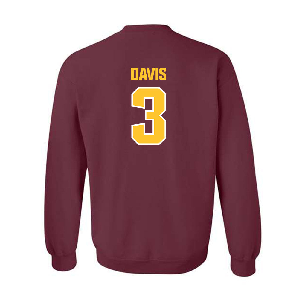 Central Michigan - NCAA Football : Tyson Davis - Classic Shersey Crewneck Sweatshirt-1