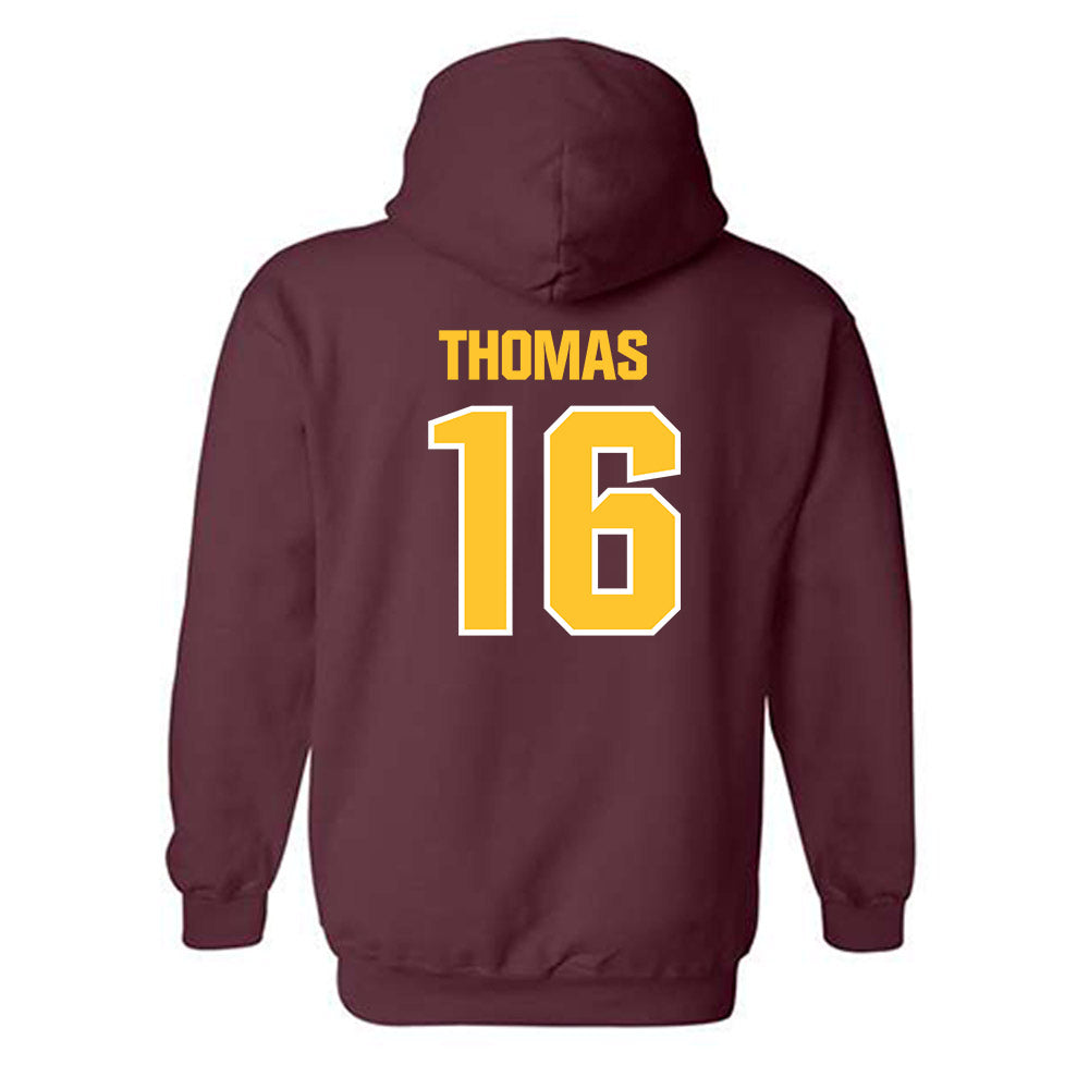Central Michigan - NCAA Women's Volleyball : Grace Thomas - Classic Shersey Hooded Sweatshirt-1