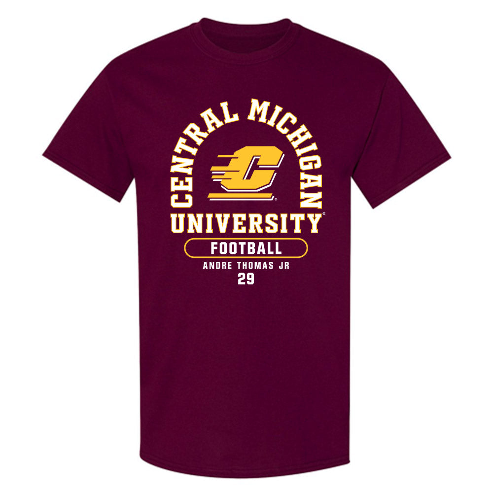 Central Michigan - NCAA Football : Andre Thomas Jr - Classic Fashion Shersey T-Shirt-0