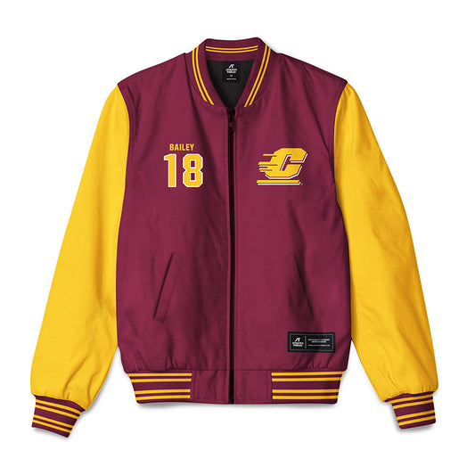 Central Michigan - NCAA Baseball : Hayden Bailey - Bomber Jacket-0