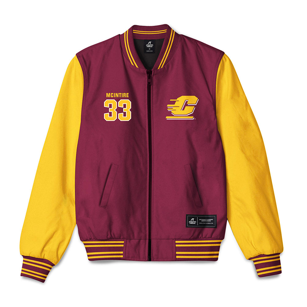 Central Michigan - NCAA Men's Basketball : Logan Mcintire - Bomber Jacket-0
