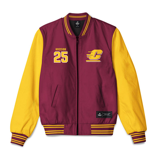 Central Michigan - NCAA Baseball : Brady Krzciok - Bomber Jacket-0