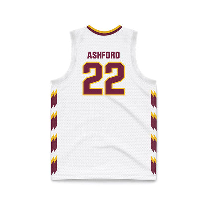 Central Michigan - NCAA Men's Basketball : Will Ashford - White Basketball Jersey-1