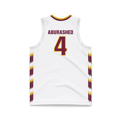 Central Michigan - NCAA Men's Basketball : Kareem Aburashed - White Basketball Jersey-1