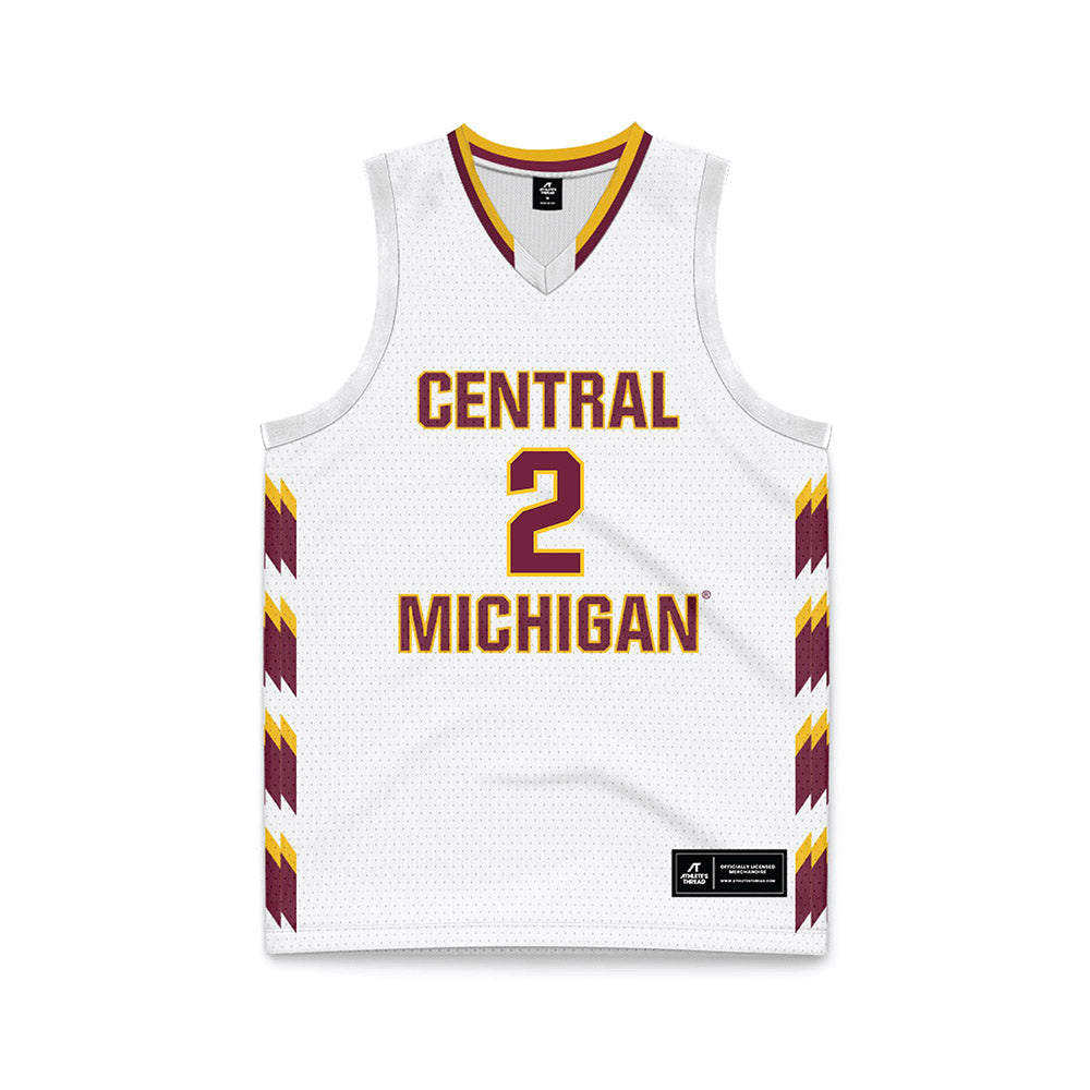 Central Michigan - NCAA Men's Basketball : Jalen Kampen - White Basketball Jersey-0