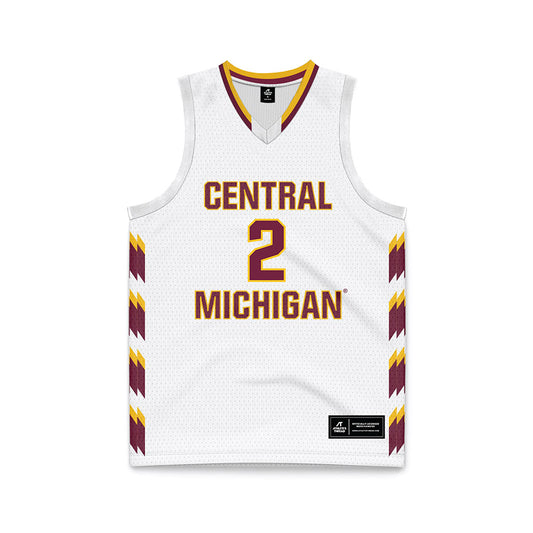 Central Michigan - NCAA Men's Basketball : Jalen Kampen - White Basketball Jersey-0