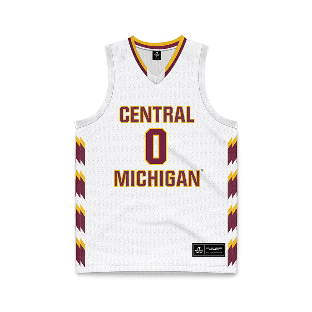 Central Michigan - NCAA Men's Basketball : Uchenna Amene - White Basketball Jersey-0