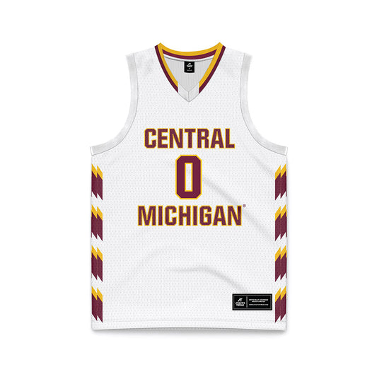 Central Michigan - NCAA Men's Basketball : Uchenna Amene - White Basketball Jersey-0