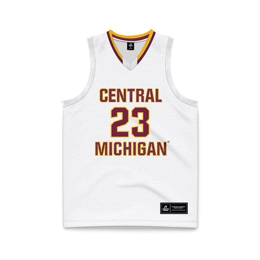 Central Michigan - NCAA Women's Basketball : Demetria Prewitt - White Basketball Jersey-0