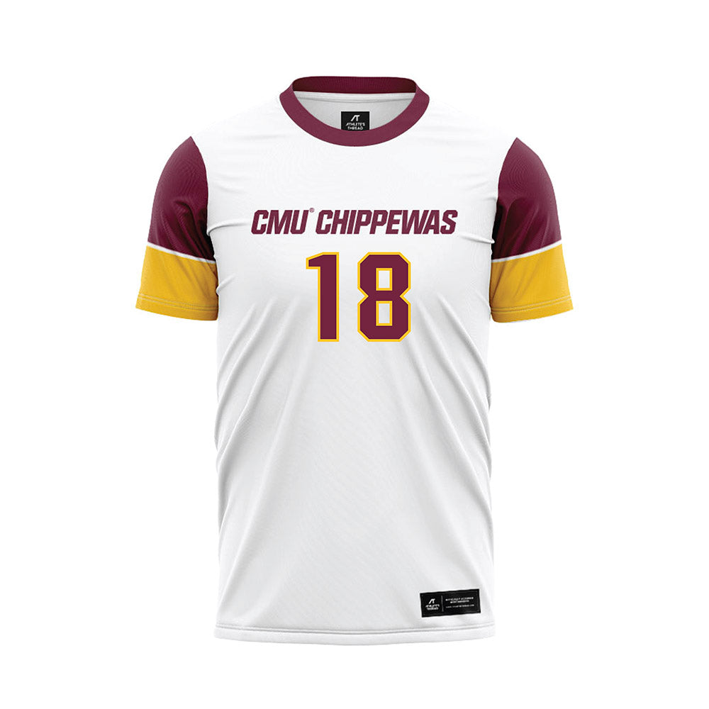 Central Michigan - NCAA Women's Soccer : Madison Bloom - White Soccer Jersey-0