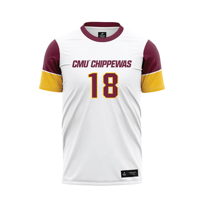 Central Michigan - NCAA Women's Soccer : Madison Bloom - White Soccer Jersey-0