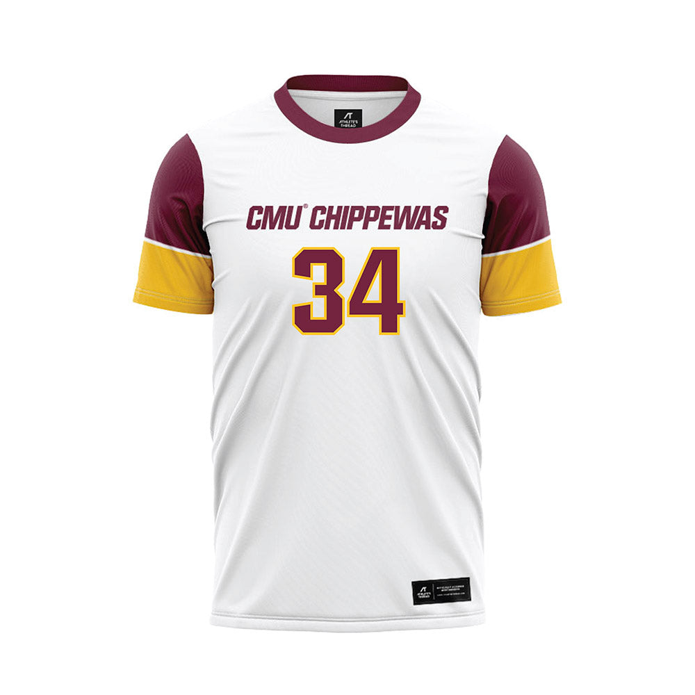 Central Michigan - NCAA Women's Soccer : Taylor Primack - White Soccer Jersey-0