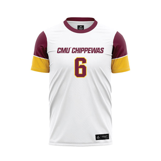 Central Michigan - NCAA Women's Soccer : Grace Cameron - White Soccer Jersey-0