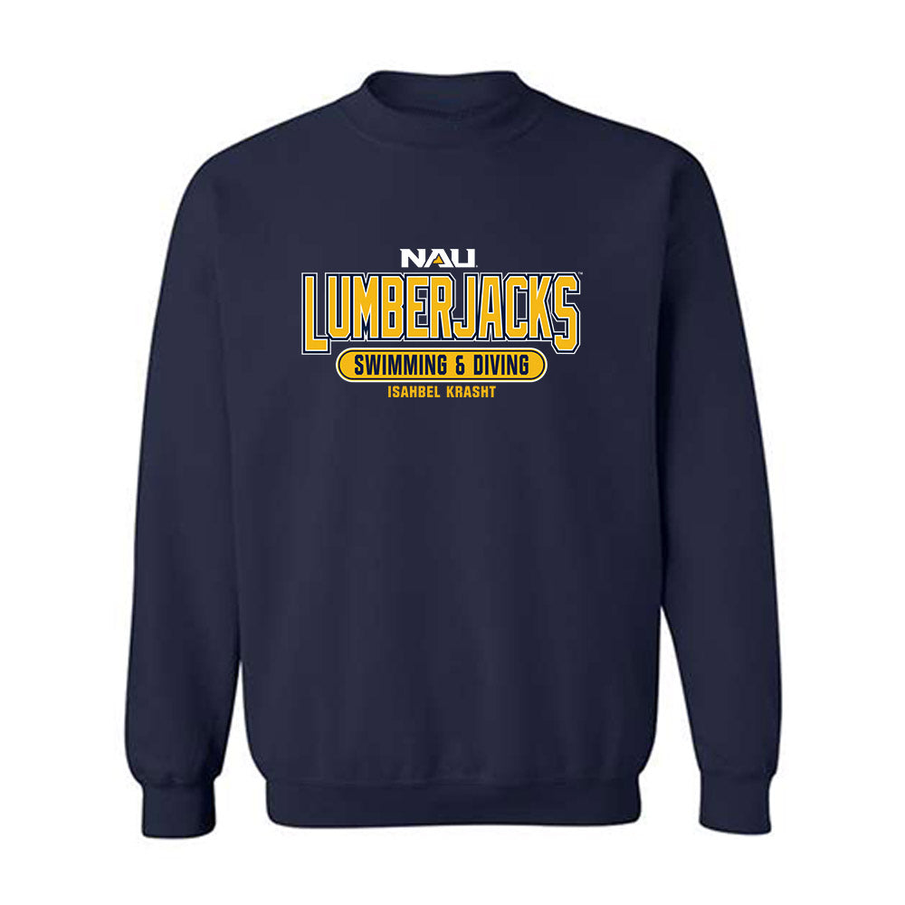 Northern Arizona - NCAA Women's Swimming & Diving : Isahbel Krasht - Classic Fashion Shersey Crewneck Sweatshirt-0