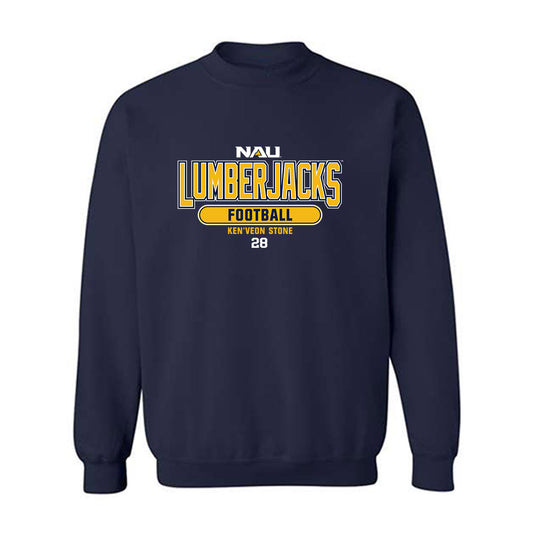 Northern Arizona - NCAA Football : Ken'Veon Stone - Classic Fashion Shersey Crewneck Sweatshirt-0