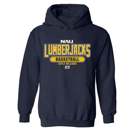 Northern Arizona - NCAA Women's Basketball : Kayla Williams - Classic Fashion Shersey Hooded Sweatshirt-0