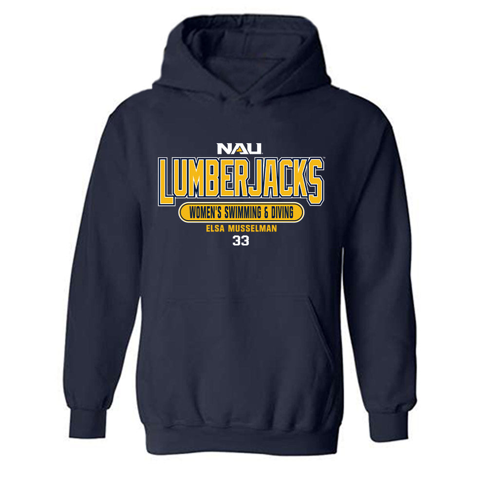 Northern Arizona - NCAA Women's Swimming & Diving : Elsa Musselman - Classic Fashion Shersey Hooded Sweatshirt