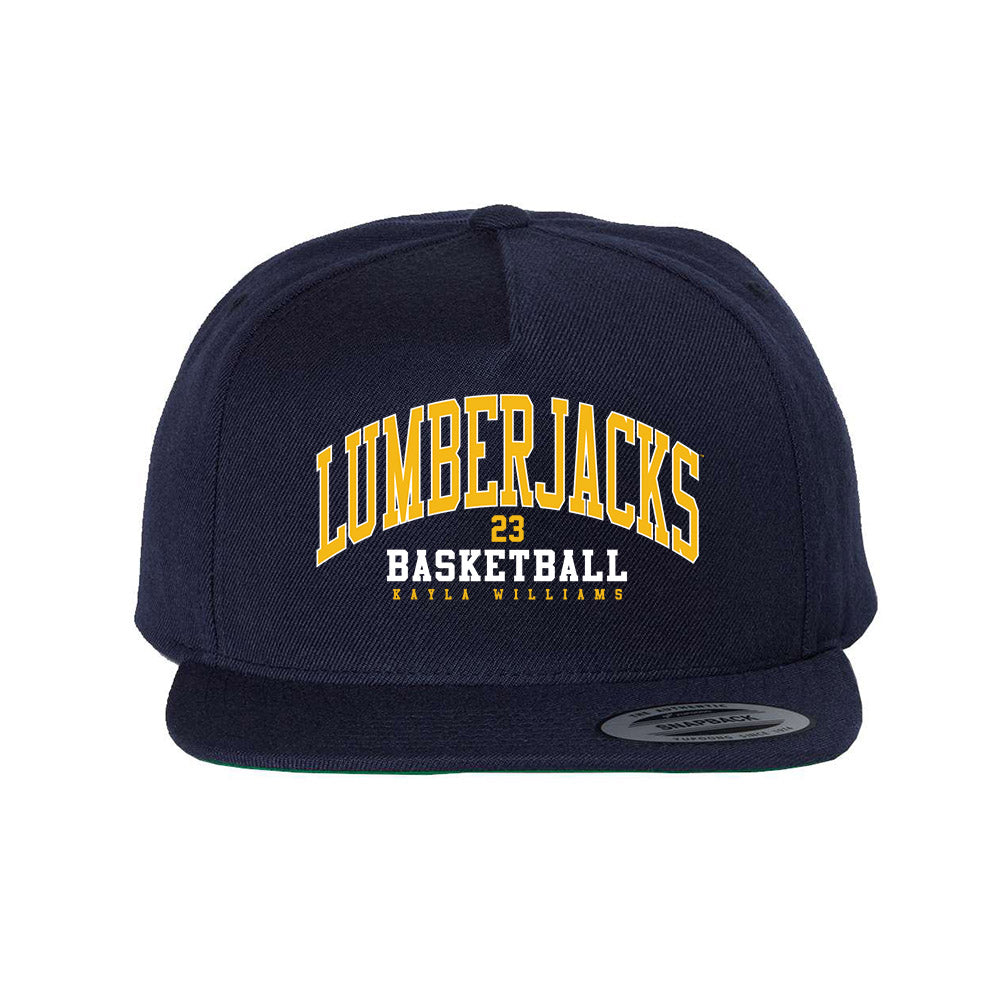 Northern Arizona - NCAA Women's Basketball : Kayla Williams - Snapback Hat-0