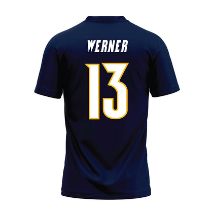 Northern Arizona - NCAA Football : Xander Werner - Navy Premium Football Jersey