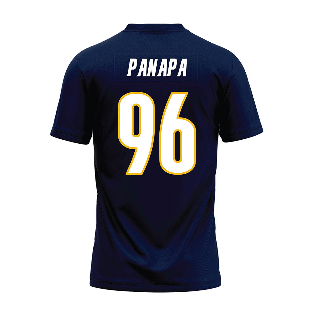 Northern Arizona - NCAA Football : Connor Panapa - Navy Premium Football Jersey-1