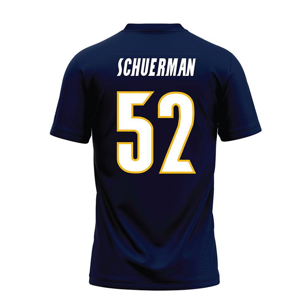 Northern Arizona - NCAA Football : Griffin Schuerman - Navy Premium Football Jersey-1